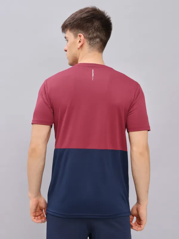 Men Colorblock Slim Fit Crew Neck T-shirt with DOUBLE COOL - Image 4