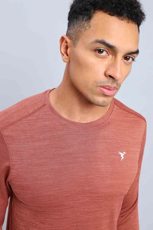 Men Melange Slim Fit Crew Neck T-shirt with DOUBLE COOL - Image 5