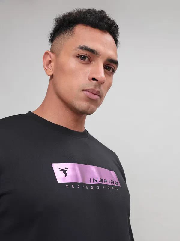 Men Printed Slim Fit Crew Neck Sweatshirt with ELASTO PLUS - Image 6