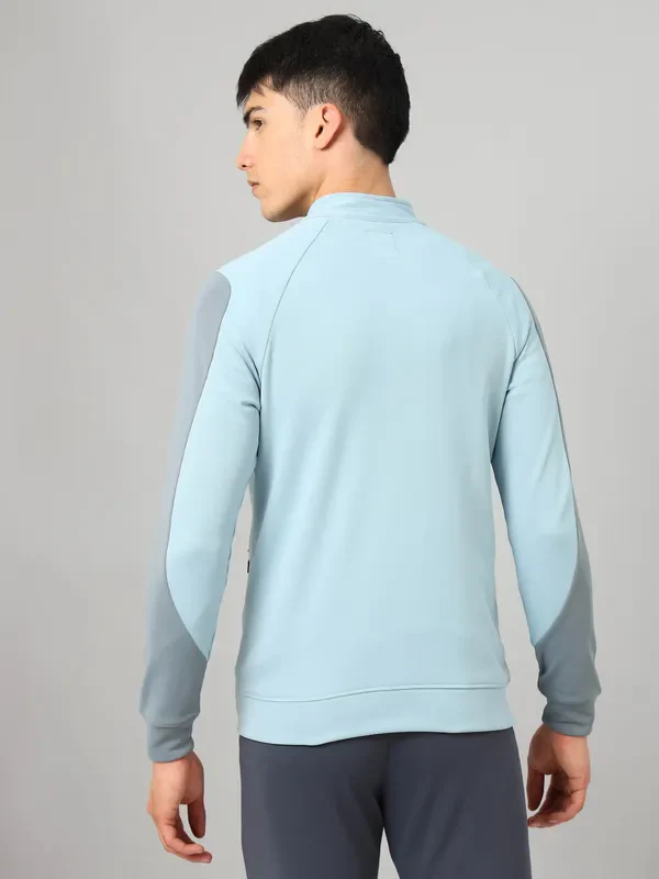Men Colorblock Slim Fit Mock Neck Jacket with TECHNO GUARD - Image 2