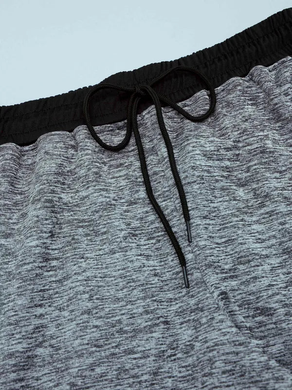 Men Melange Slim Fit Trackpants with TECHNO DRY - Image 6