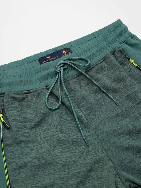 Men Melange Slim Fit Trackpants with TECHNO DRY - Image 7