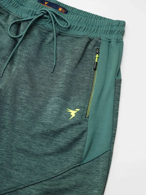 Men Melange Slim Fit Trackpants with TECHNO DRY - Image 8