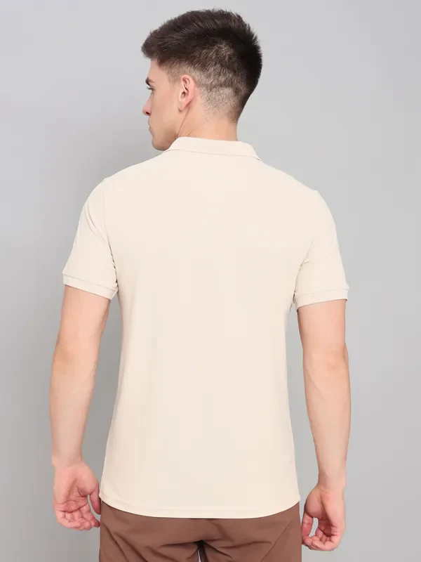 Men Solid Slim Fit Polo T-shirt with MATPIQ - Image 3