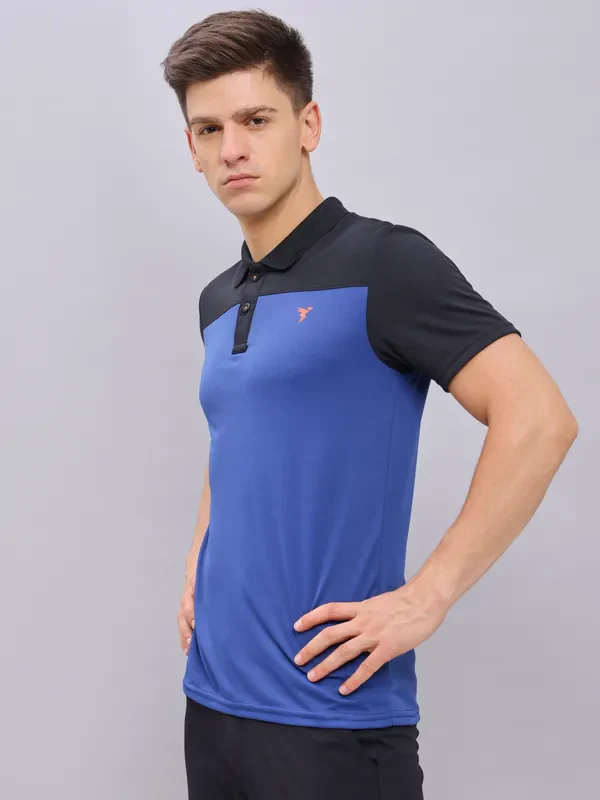 Men Colorblock Relax Fit Polo T-shirt with TECHNO COOL+ - Image 4