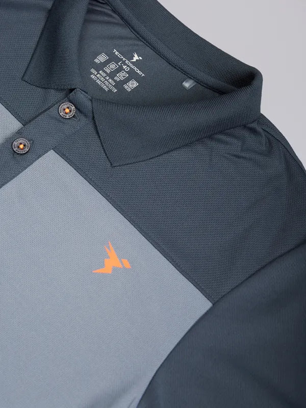 Men Colorblock Relax Fit Polo T-shirt with TECHNO COOL+ - Image 7
