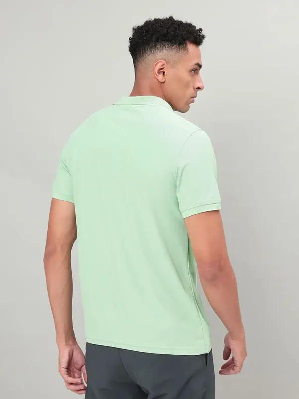 Men Solid Slim Fit Polo T-shirt with MATPIQ - Image 3