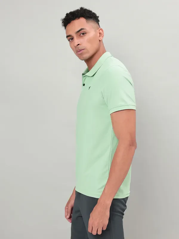 Men Solid Slim Fit Polo T-shirt with MATPIQ - Image 4