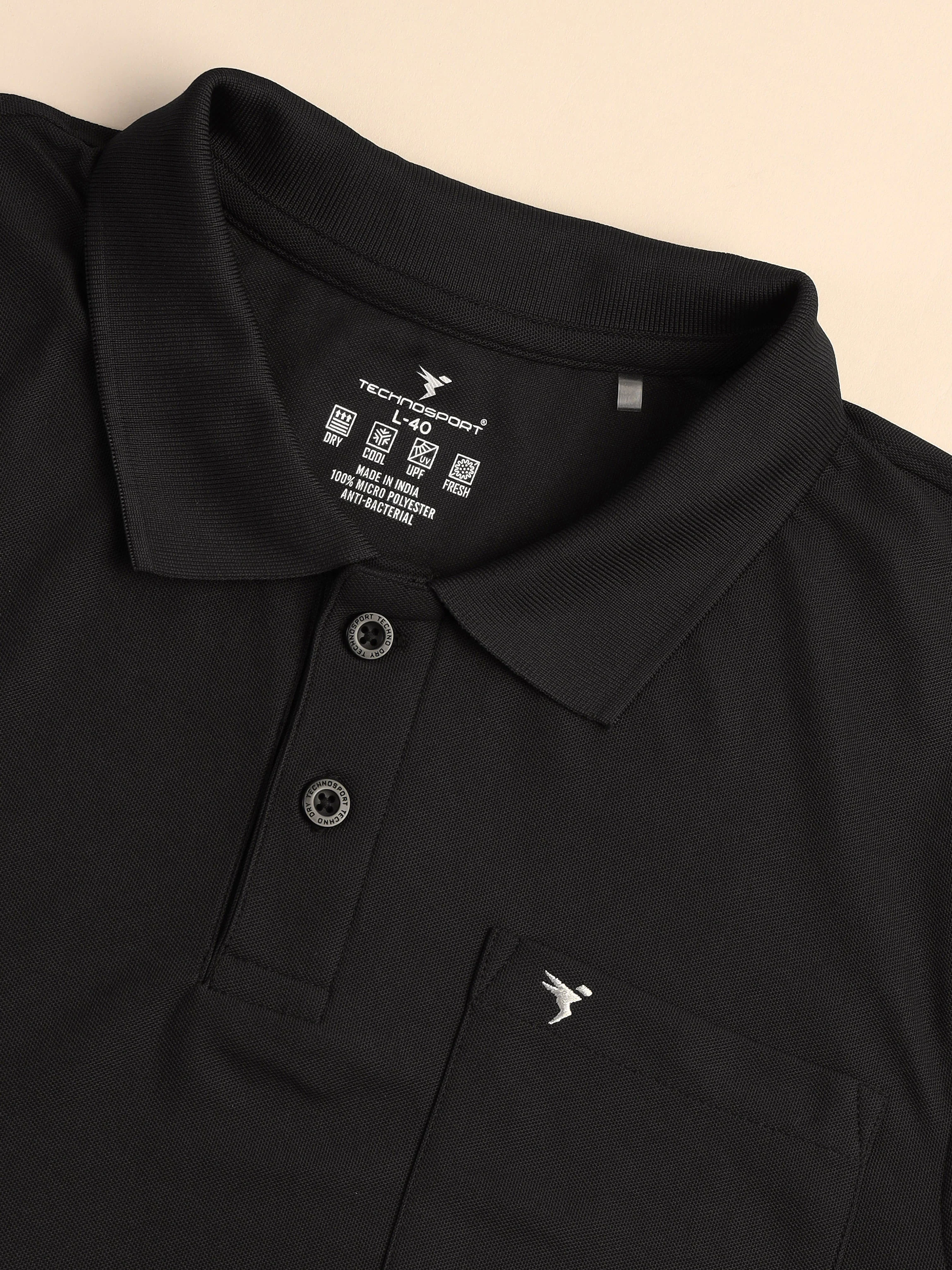 Men Solid Slim Fit Polo T-shirt with MATPIQ - Image 7