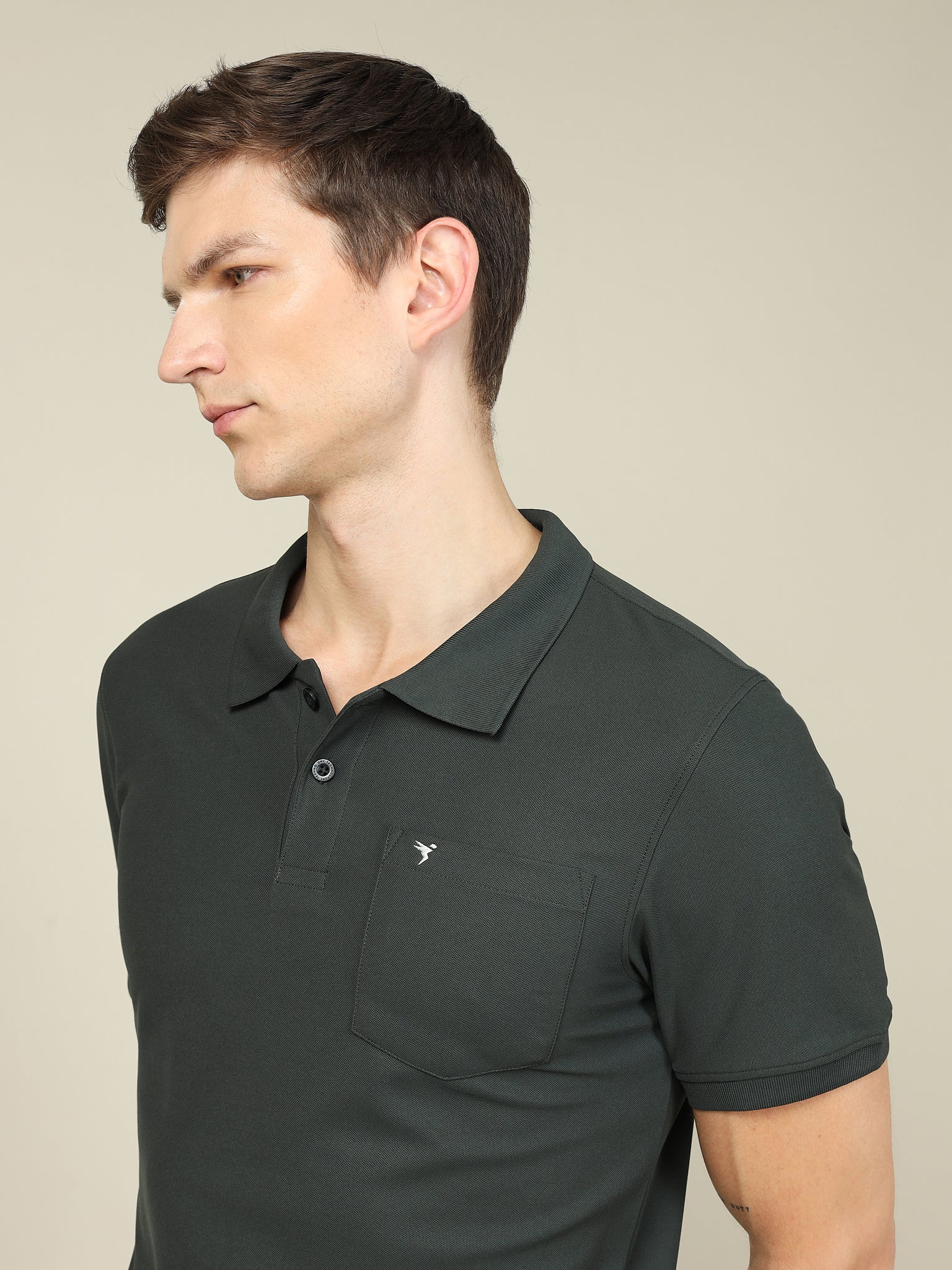 Men Solid Slim Fit Polo T-shirt with MATPIQ - Image 6