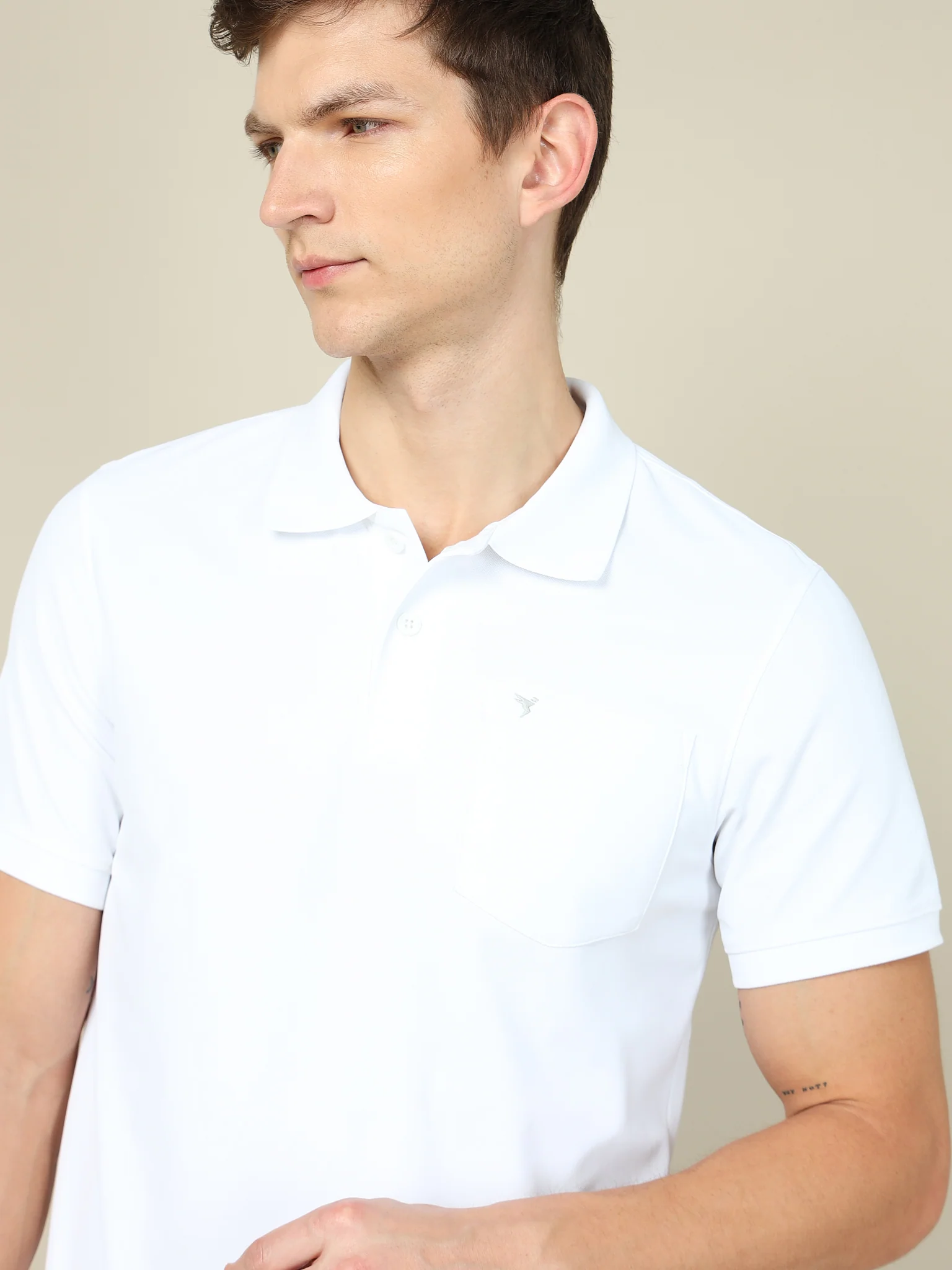 Men Solid Slim Fit Polo T-shirt with MATPIQ - Image 6