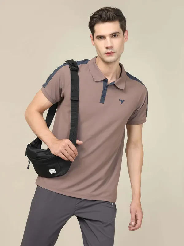 Men Colorblock Slim Fit Polo T-shirt with MATPIQ - Image 2