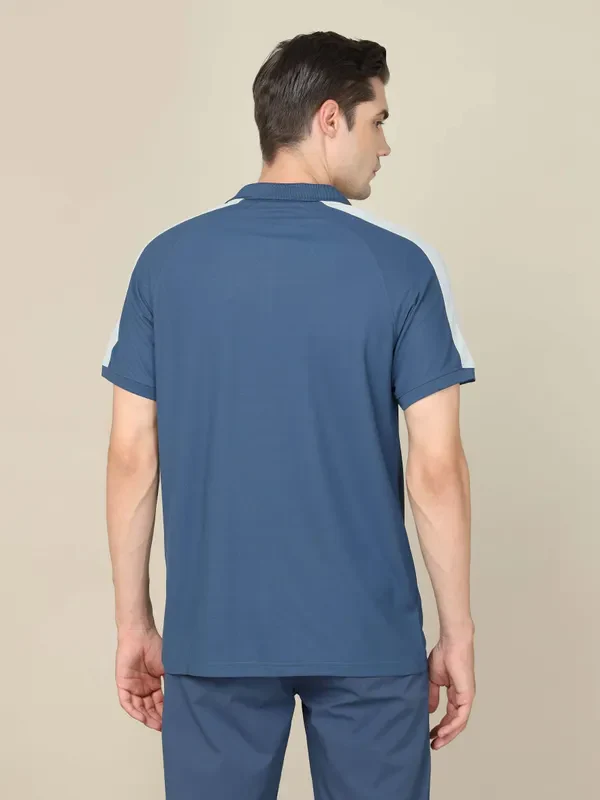 Men Colorblock Slim Fit Polo T-shirt with MATPIQ - Image 3