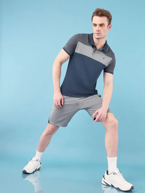 Men Colorblock Slim Fit Polo T-shirt with TECHNO COOL+ - Image 4