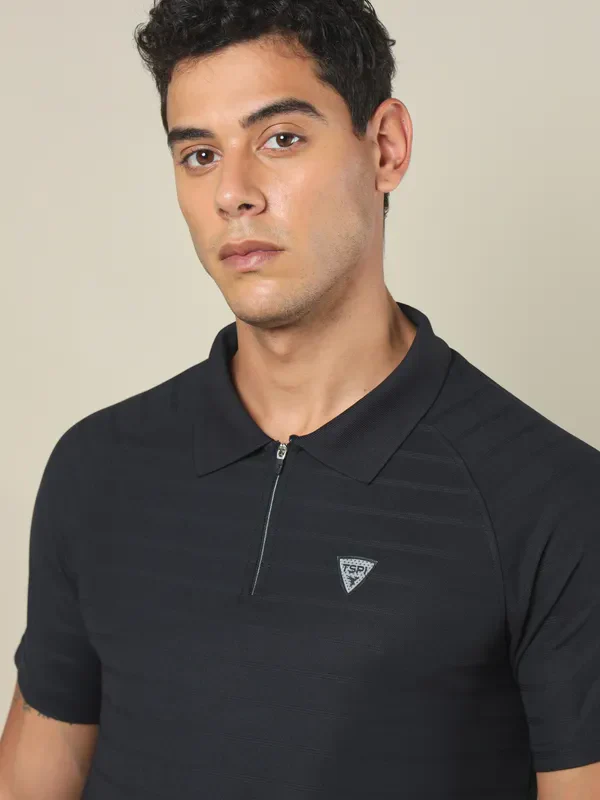 Men Self Design Regular Fit Combo of 2 Polo T-shirt - Image 6