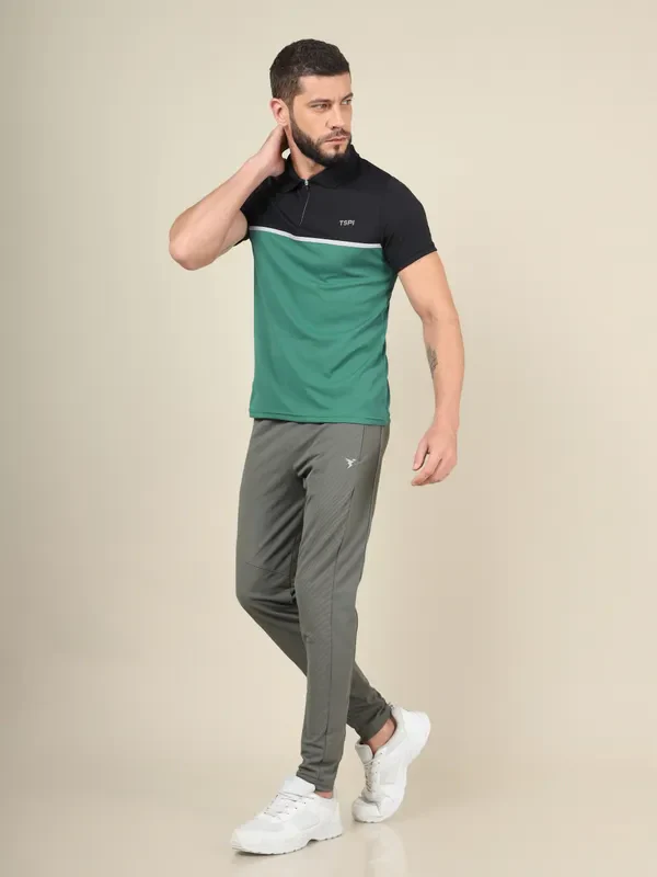 Men Colorblock Slim Fit Polo T-shirt with TECHNO COOL+ - Image 4