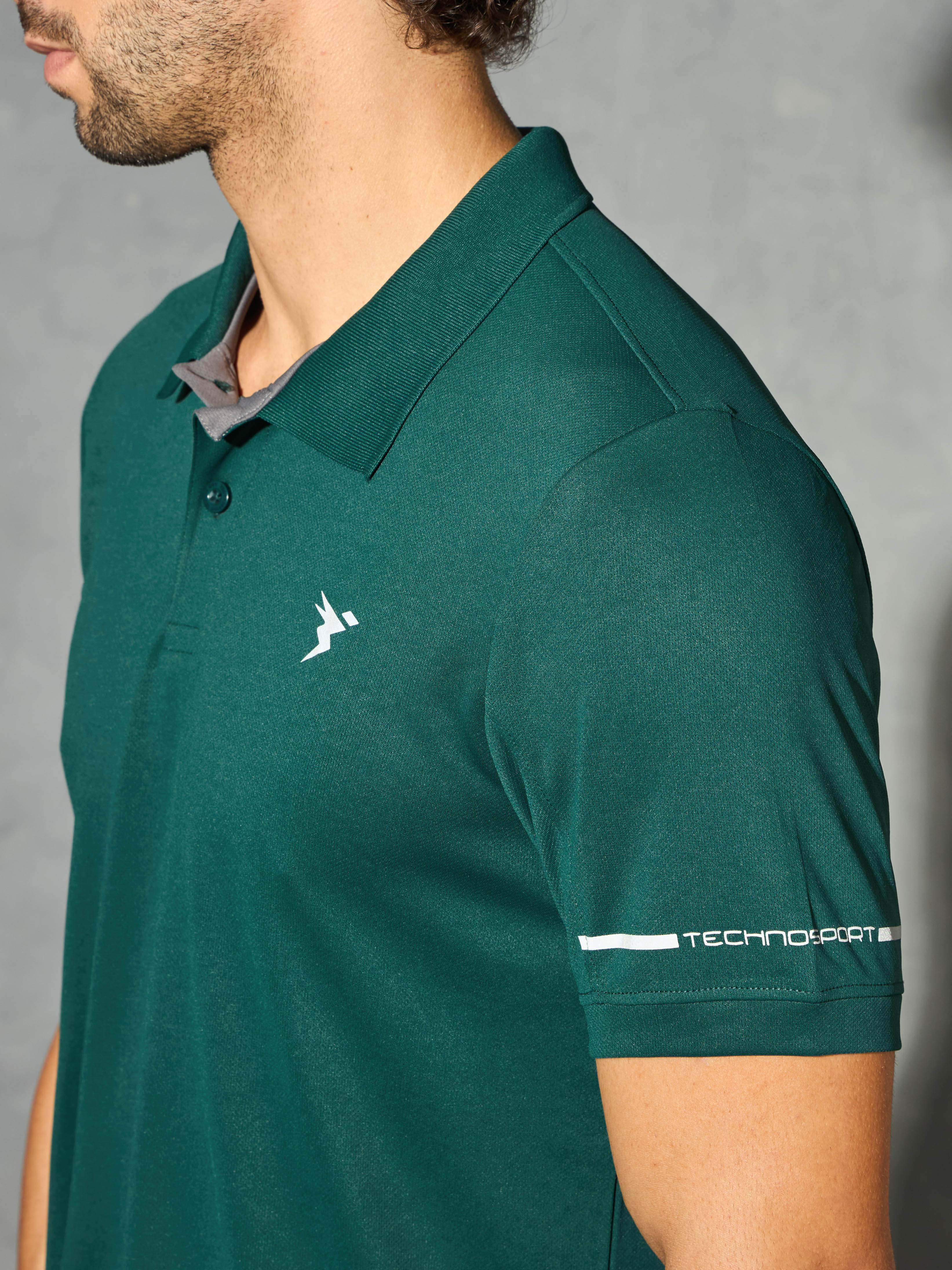 Men Solid Slim Fit Polo T-shirt with TECHNO COOL+ - Image 6
