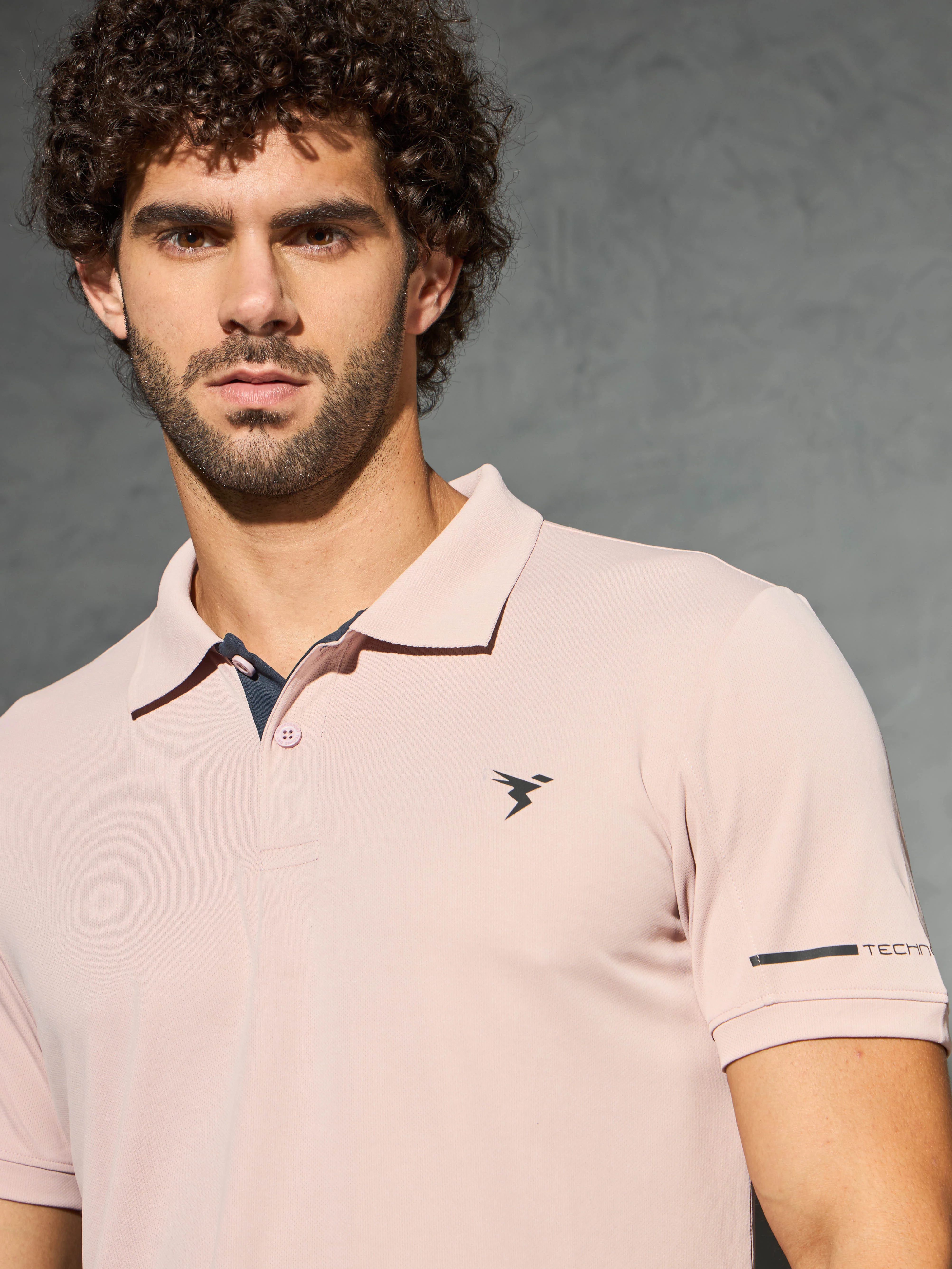 Men Solid Slim Fit Polo T-shirt with TECHNO COOL+ - Image 6