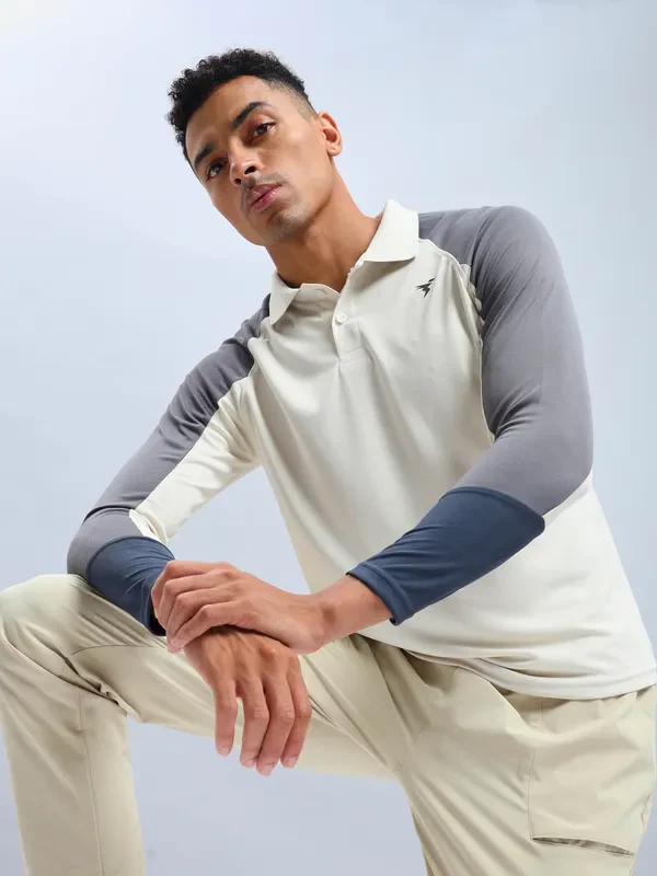Men Colorblock Slim Fit Polo T-shirt with TECHNO COOL+ - Image 7