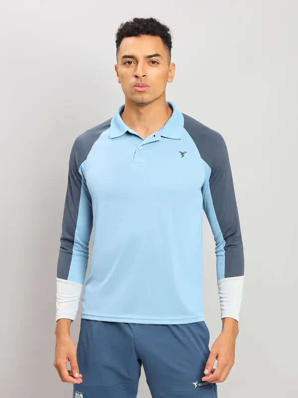 Men Colorblock Slim Fit Polo T-shirt with TECHNO COOL+ - Image 7