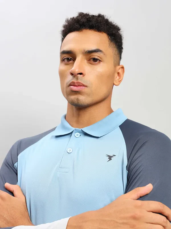 Men Colorblock Slim Fit Polo T-shirt with TECHNO COOL+ - Image 9