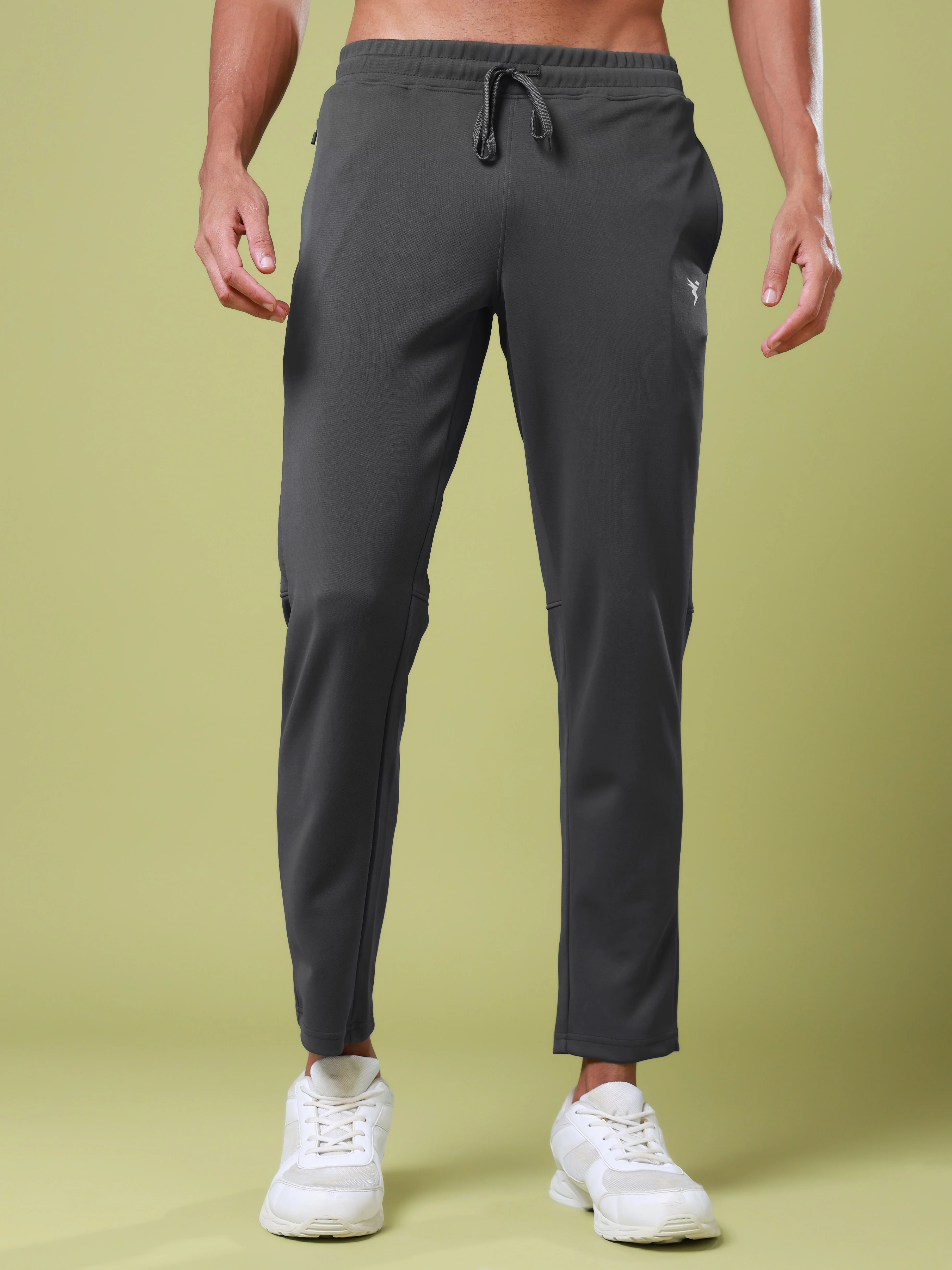 Men Solid Slim Fit Trackpants with ELASTO PLUS - Image 2