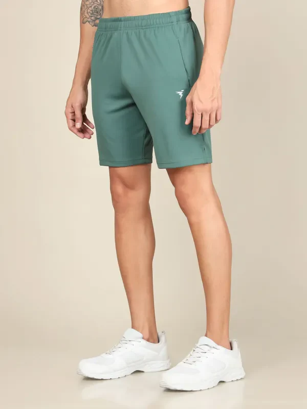 Men Solid Slim Fit Shorts with TECHNO DRY - Image 3