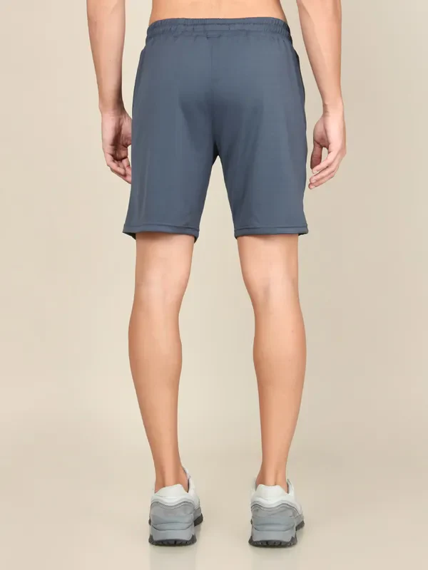 Men Solid Slim Fit Shorts with TECHNO DRY - Image 3