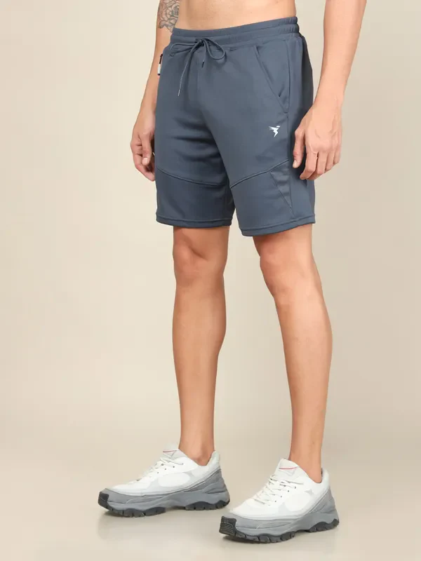 Men Solid Slim Fit Shorts with TECHNO DRY - Image 4