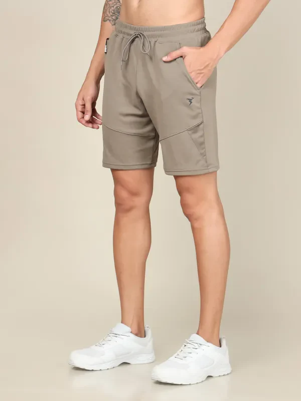 Men Solid Slim Fit Shorts with TECHNO DRY - Image 4