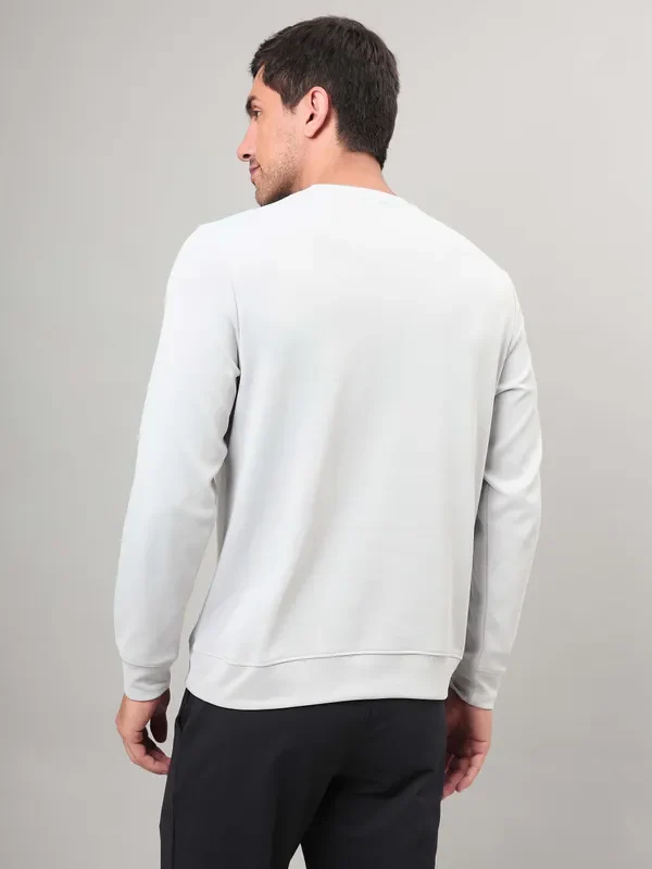 Men Printed Slim Fit Crew Neck Sweatshirt with ELASTO PLUS - Image 3