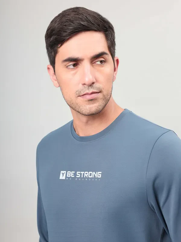 Men Printed Slim Fit Crew Neck Sweatshirt with ELASTO PLUS - Image 6