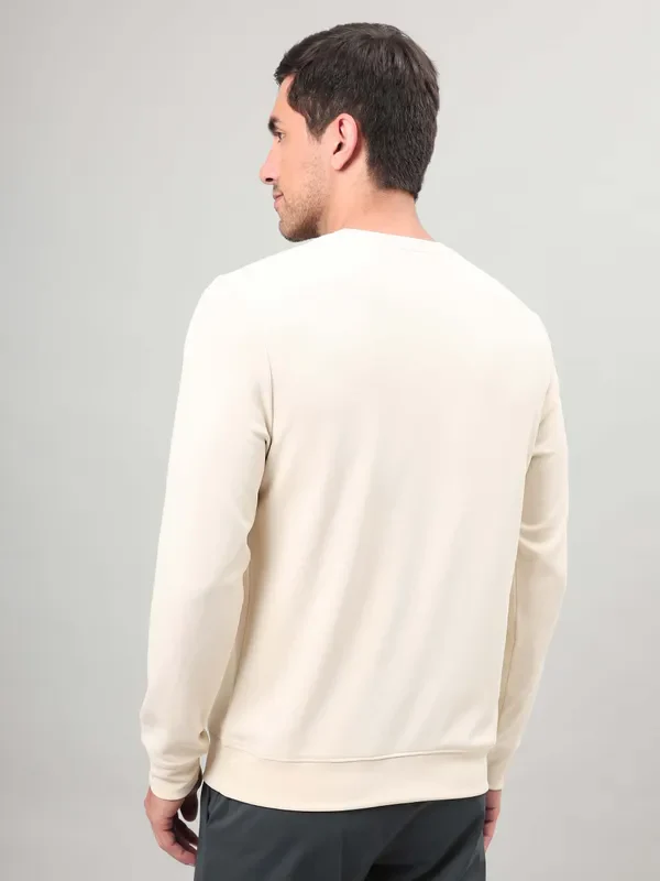 Men Printed Slim Fit Crew Neck Sweatshirt with ELASTO PLUS - Image 4