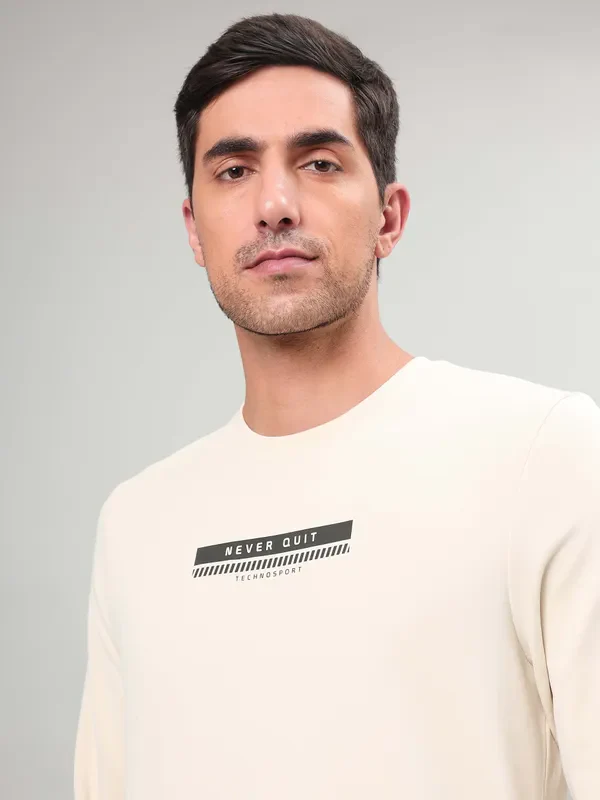 Men Printed Slim Fit Crew Neck Sweatshirt with ELASTO PLUS - Image 8