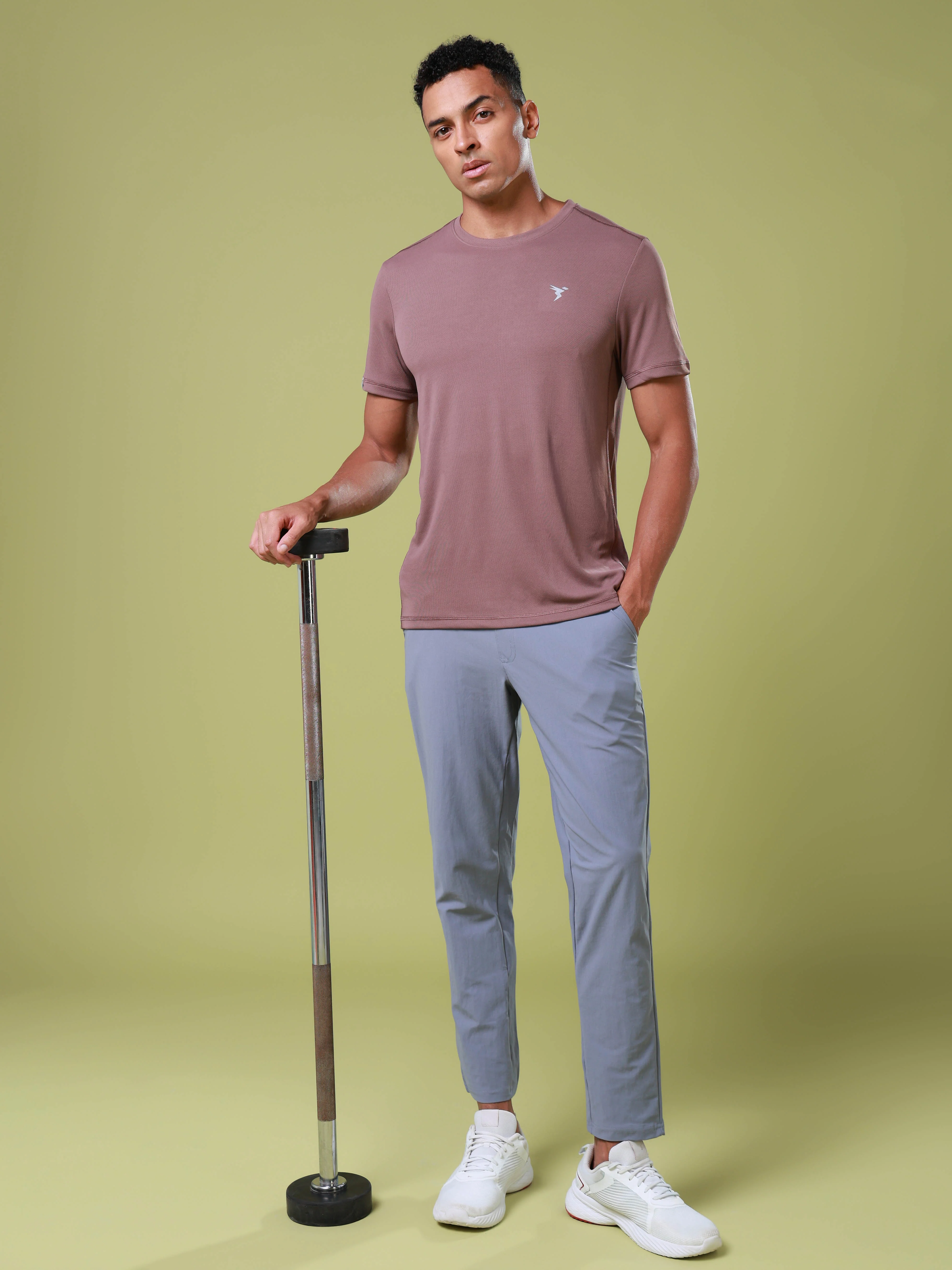 Men Solid Slim Fit Crew Neck T-shirt with TECHNO COOL+ - Image 4