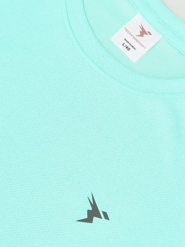 Men Solid Slim Fit Crew Neck T-shirt with TECHNO COOL+ - Image 7