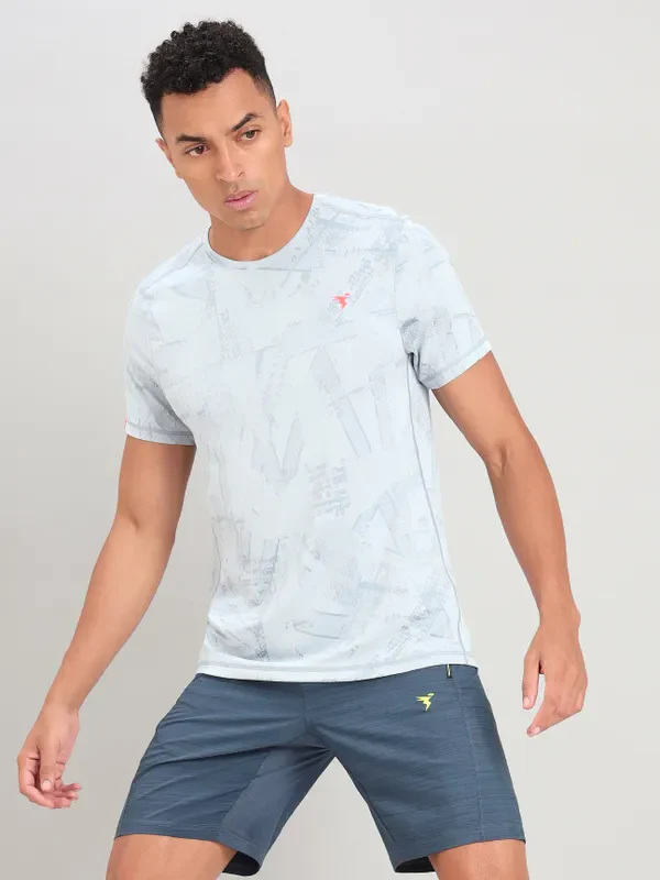 Men Jacquard Slim Fit Crew Neck T-shirt with DOUBLE COOL - Image 6