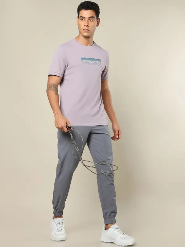 Men Printed Regular Fit Crew Neck T-shirt with TECHNO COOL+ - Image 5