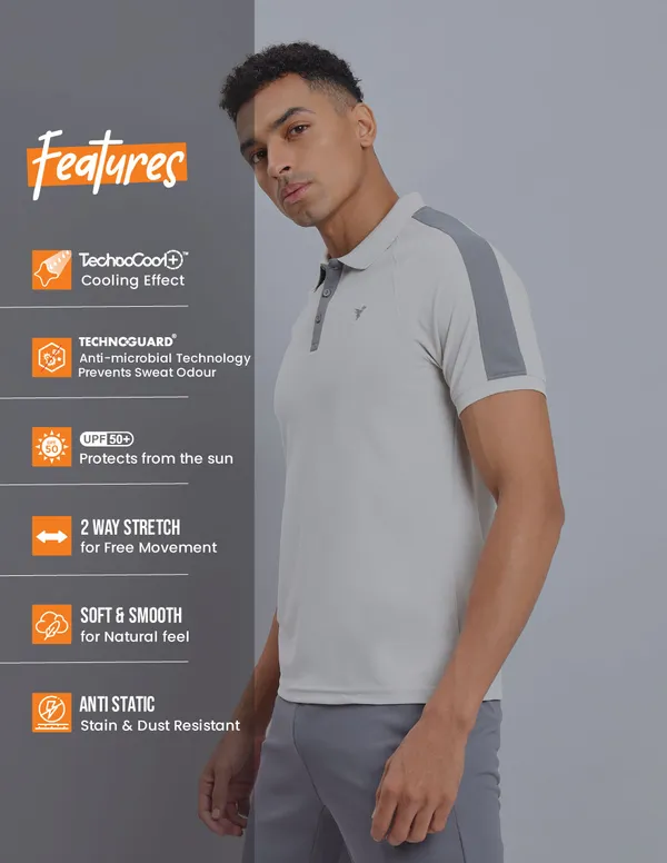 Men Colorblock Slim Fit Polo T-shirt with MATPIQ - Image 7