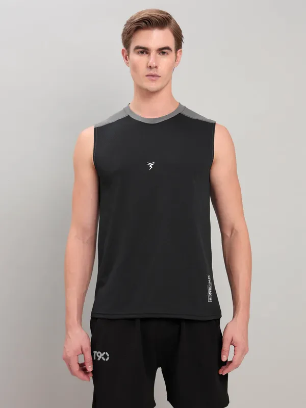 Men Solid Slim Fit Crew Neck Innerwear Vest with ELASTO LITE - Image 3