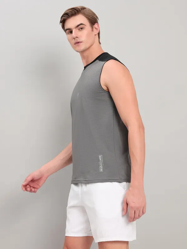 Men Solid Slim Fit Crew Neck Innerwear Vest with ELASTO LITE - Image 5