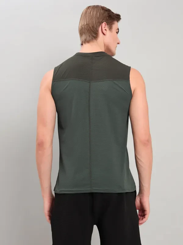 Men Solid Slim Fit Crew Neck Innerwear Vest with ELASTO LITE - Image 3