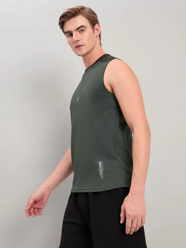 Men Solid Slim Fit Crew Neck Innerwear Vest with ELASTO LITE - Image 4