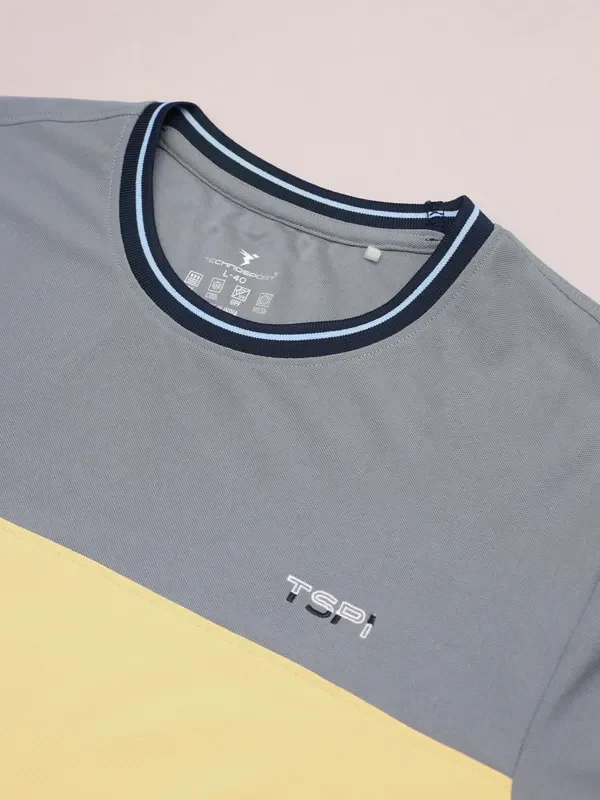 Men Colorblock Slim Fit Crew Neck T-shirt with MATPIQ - Image 7