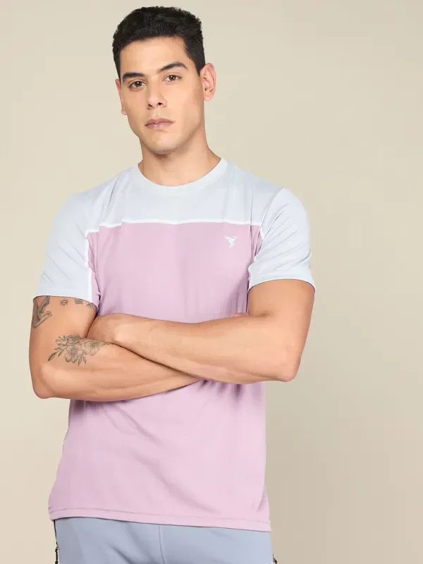 Men Colorblock Slim Fit Crew Neck T-shirt with TECHNO COOL+ - Image 6