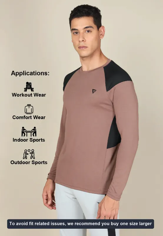 Men Colorblock Slim Fit Crew Neck T-shirt with TECHNO COOL+ - Image 5