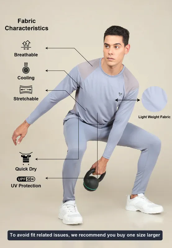 Men Colorblock Slim Fit Crew Neck T-shirt with TECHNO COOL+ - Image 4