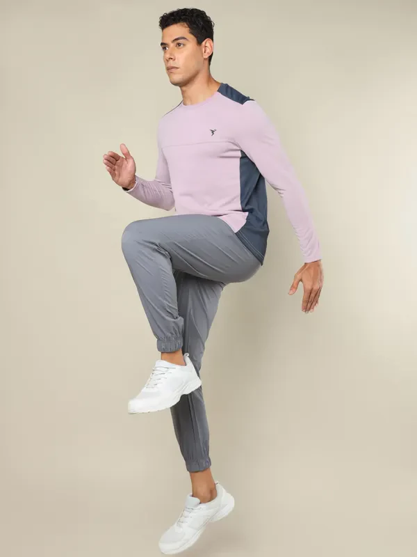 Men Colorblock Slim Fit Crew Neck T-shirt with TECHNO COOL+ - Image 4