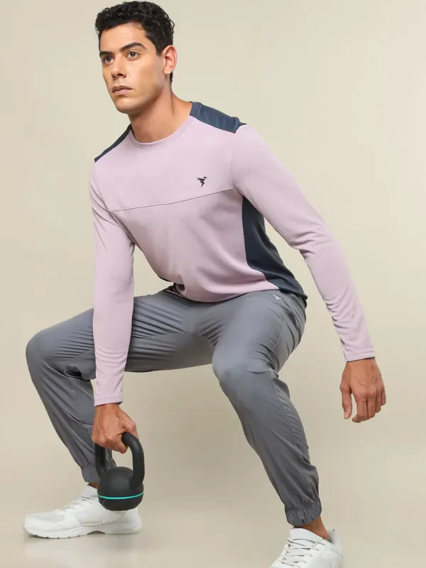 Men Colorblock Slim Fit Crew Neck T-shirt with TECHNO COOL+ - Image 7