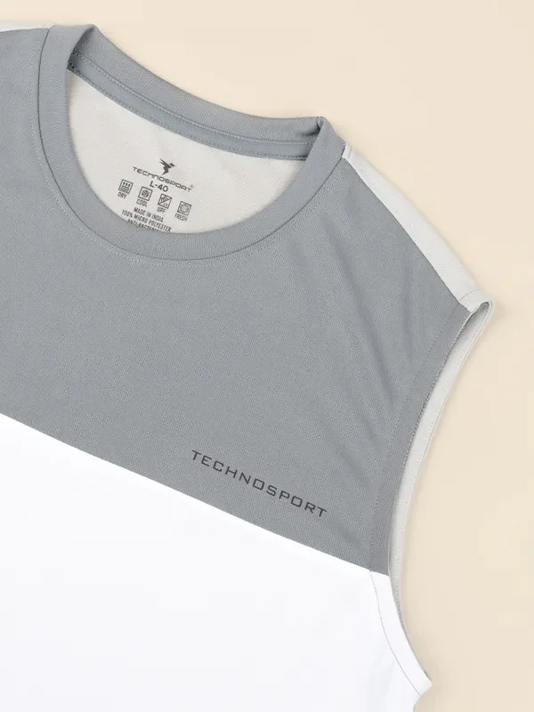 Men Colorblock Slim Fit Crew Neck Innerwear Vest with TECHNO COOL+ - Image 7